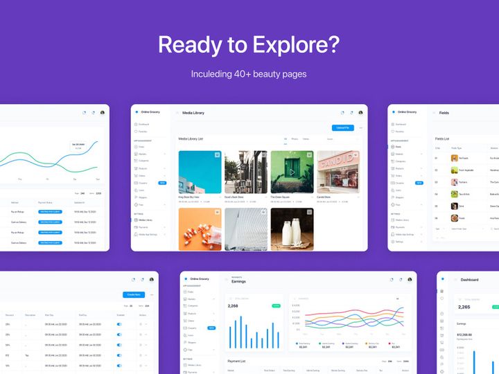 Delites - Grocery Dashboard UI Kit for Figma