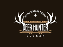 Deer Logo Deer Hunter Vector Forest Animal Design