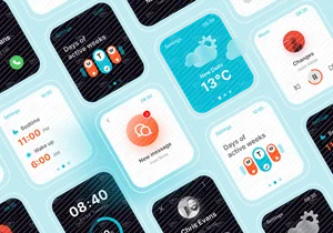 Smartwatch Clock App UI Kit