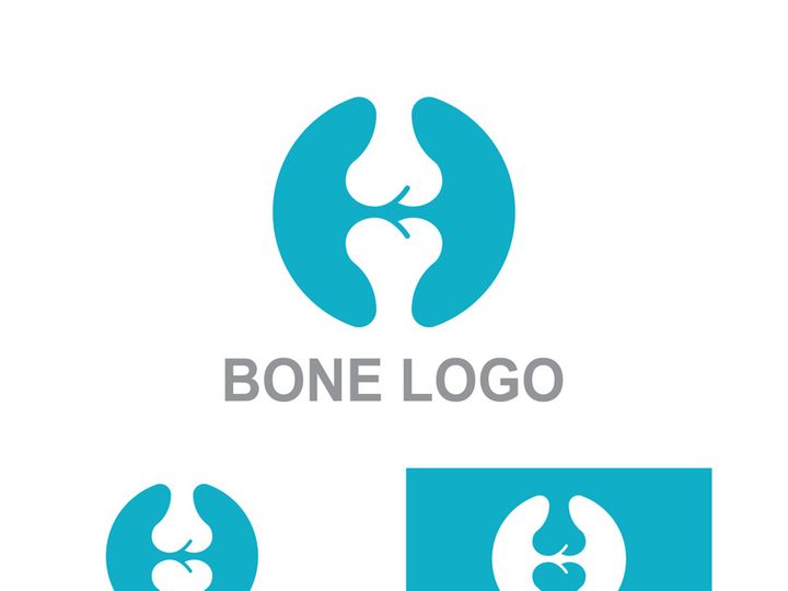 Bone logo design.logo for nursing, medical, orthopedic.