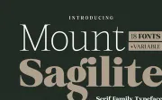 Mount Sagilite – Modern Serif Family Typeface with Variable Font