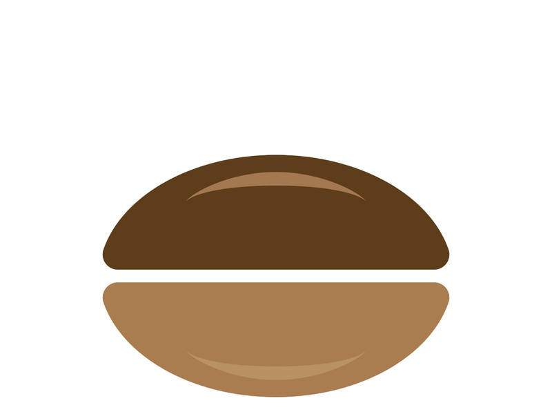 coffee bean icon vector illustration template