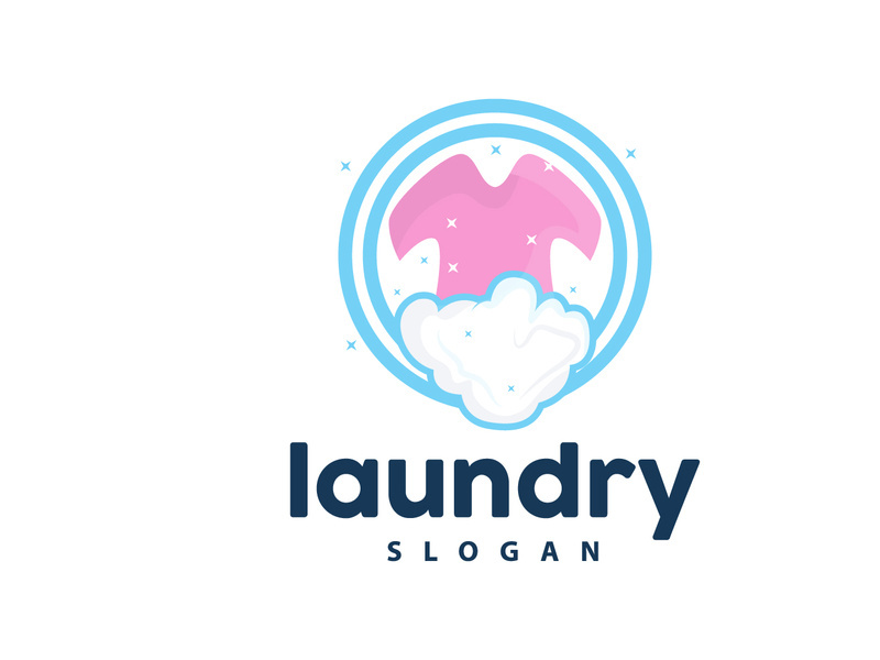 Laundry Logo, Cleaning Washing Vector