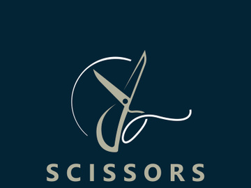 Scissors Logo Design Icon Template. Modern simple design. barbers tools and barbershop. Vector Illustration preview picture
