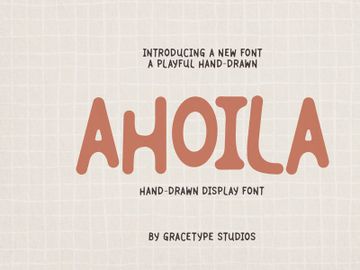 Ahoila | Hand Drawn Display Font preview picture