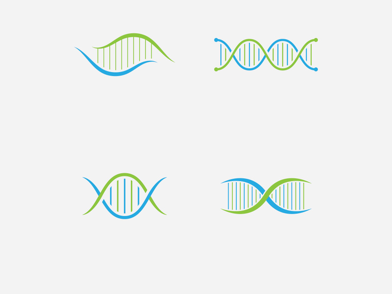 DNA logo vector medical icon