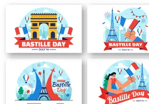 10 Happy Bastille Day Illustration