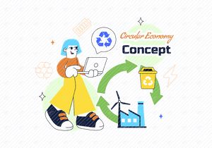 10 Circular Economy Vector Illustration