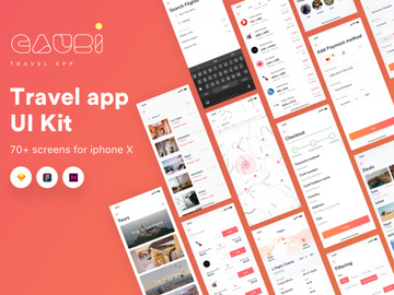 Gauri Travel app IOS ui kit preview picture