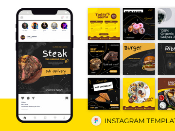 Instagram Food Template Canva and figma preview picture