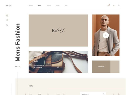 BeU: Free Fashion Website Template for Figma