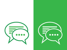 Speech bubble icon logo template vector illustration