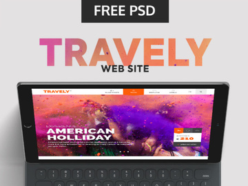 Travely Free PSD Template preview picture