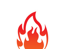 Fire logo design illustration and fire symbol icon vector
