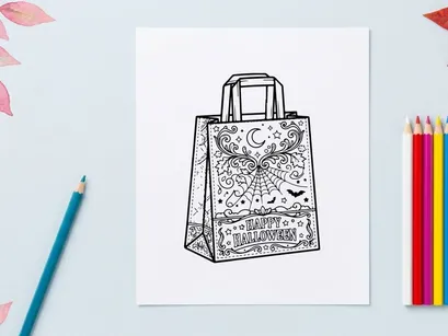 Sacola de compras desenhada à mão com mapa-múndi e ícones de viagem. Bolsa ecológica com continentes, pontos turísticos e símbolos de aventura para turismo global.