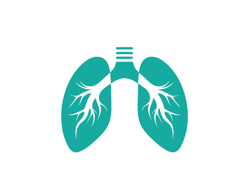 Lung icon logo for medical design