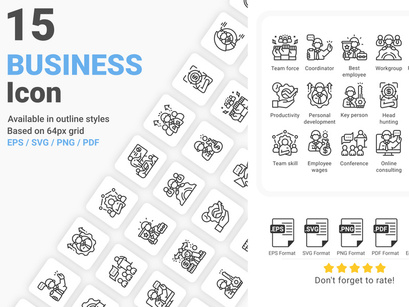 Business and Employees Icon Pack Vol.01