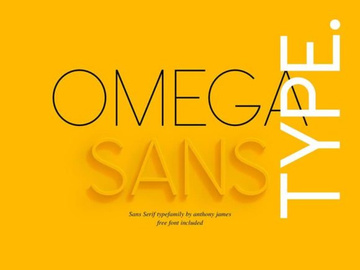 Omega Sans: A classic sans-serif font preview picture