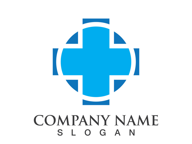 Medical health icon digital logo design vector illustration