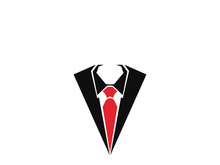 Vector coat tie for business design