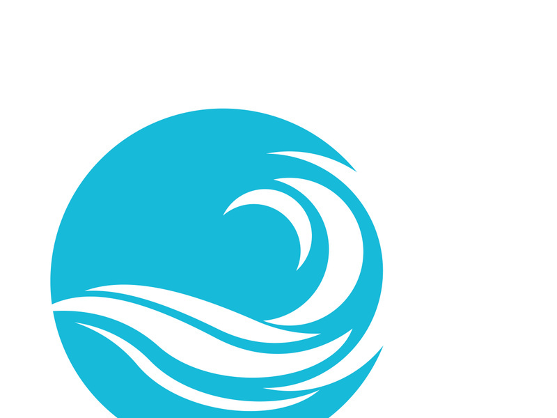 Water wave vector illustration logo template design