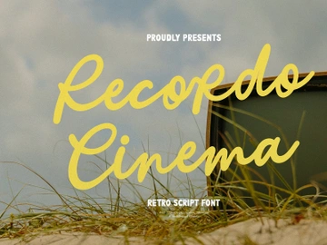 Recordo Cinema | Retro Script Font preview picture