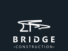 Minimalist Bridge logo suitable for building and construction workers vector design