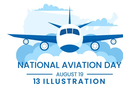 13 National Aviation Day Illustration