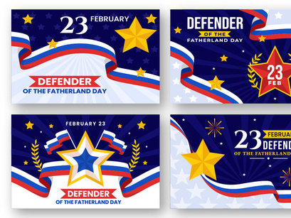 16 Defender of the Fatherland Day of Russia Illustration
