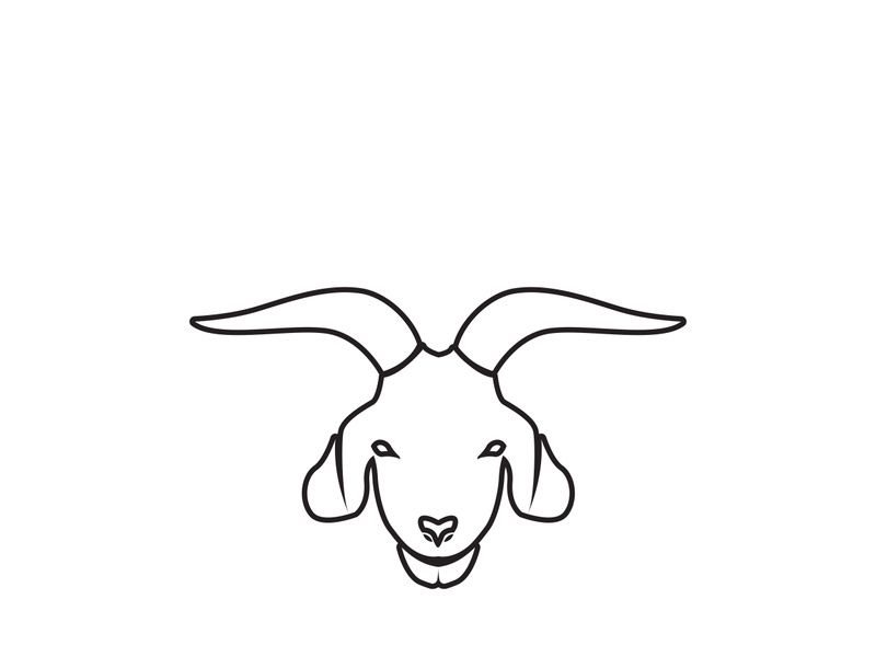 Goat Logo Template vector icon illustration design