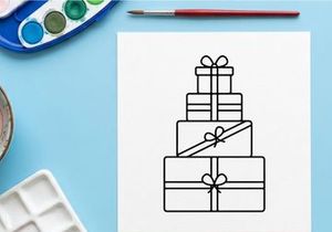 Stacked Christmas gift boxes with ribbons and bows for festive holiday celebration
