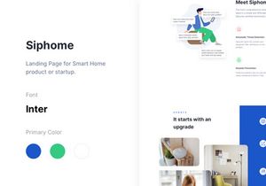 Siphome Landing Page for Smart Home Product