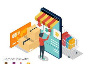 Online Shopping Illustration v1