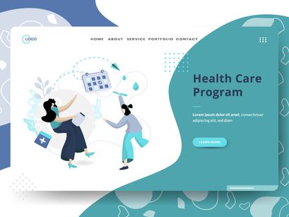 Medical Online sets Illustration