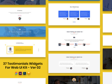 37 Testimonials Widgets For Web UI Kit Ver-02 preview picture