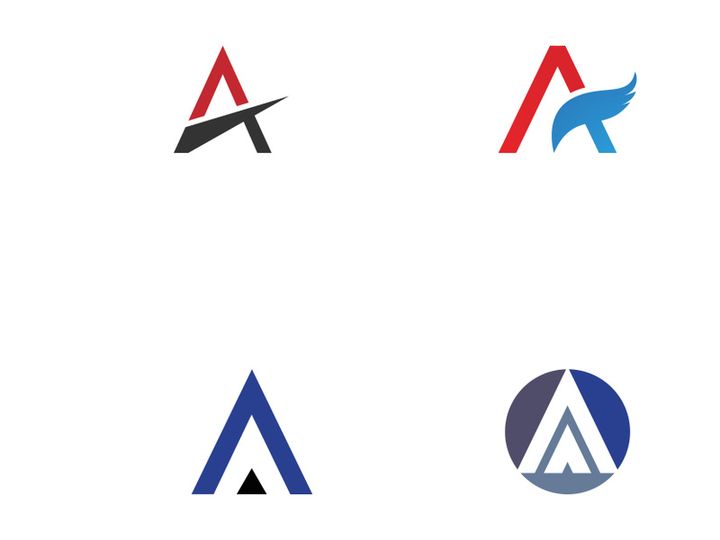 Abstract logo initial letter A element.
