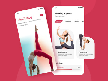 Fitness and Yoga App Design preview picture