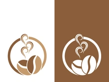 Coffee bean icon vector illustration template