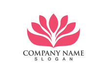 People yoga health in lotus flower logo