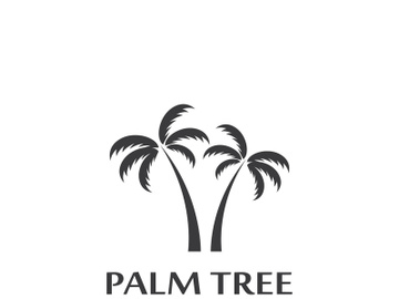 Summer palm tree logo design. preview picture