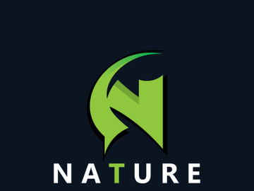 Letter N nature ecology logo with leaves suitable for business garden template vector preview picture