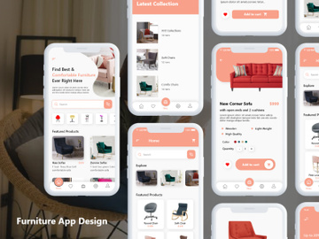 Furniture app design preview picture