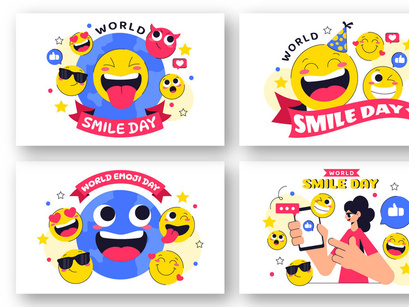 12 World Smile Day Celebration Illustration
