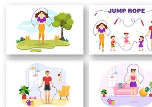 12 Jump Rope Sport Illustration