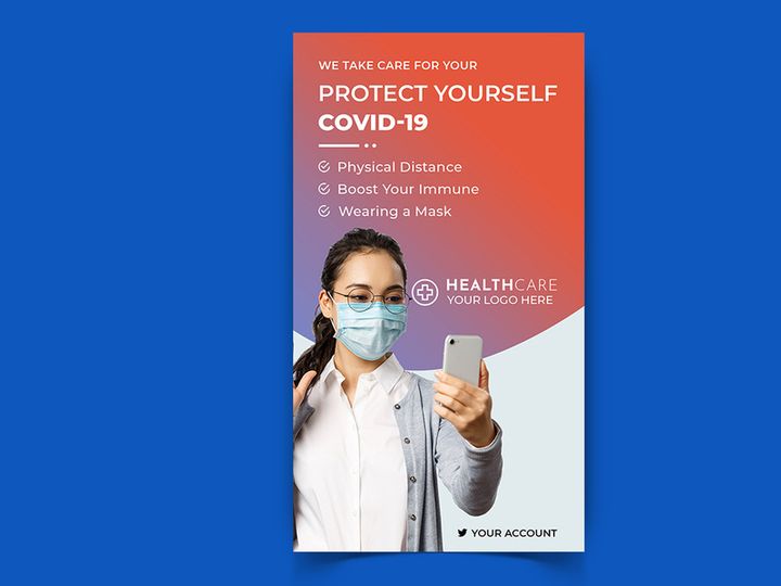 Corona Virus Awareness Social Media Post Template