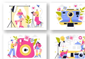 13 Photography Vector Illustration