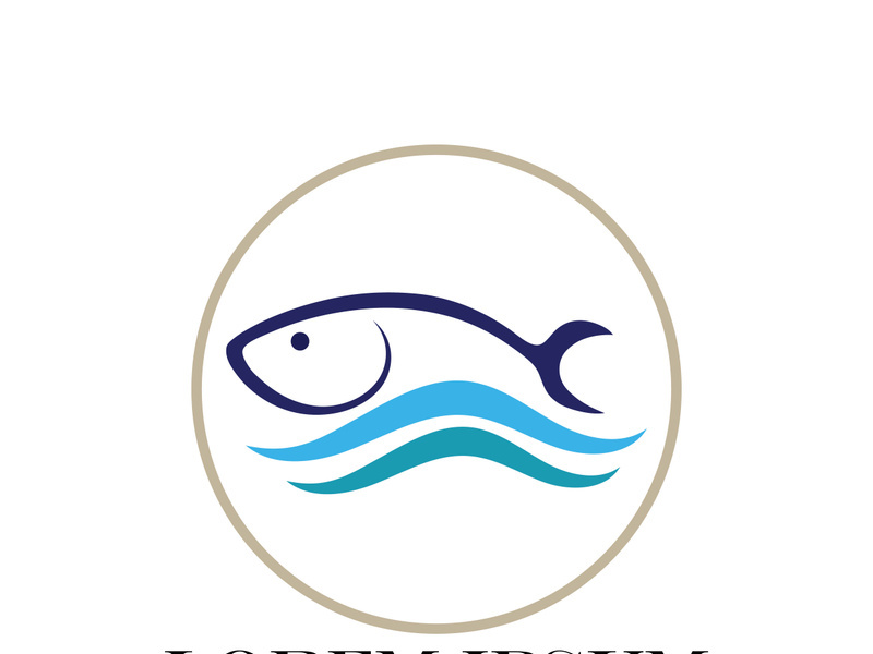 Fish logo template. Creative vector symbol