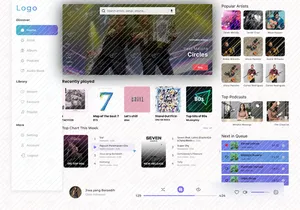 Music Player Website UI Design