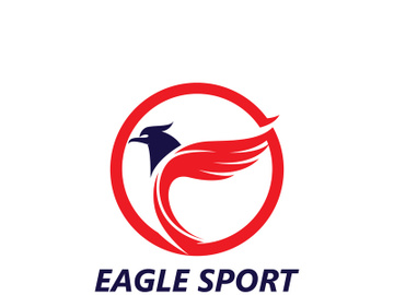 Eagle wing logo design vector image template preview picture