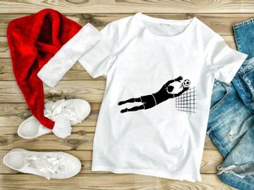 Soccer goalkeeper diving to save a ball in a match preview picture